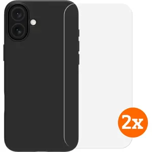 BlueBuilt Protective Back Cover iPhone 16 Plus Transparent + Protège-écran Verre Lot de 2Vendu parcoolblue