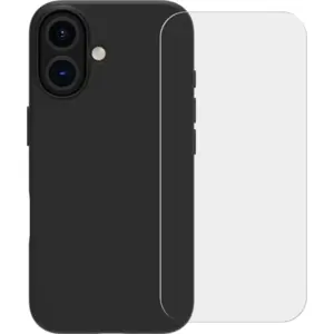 BlueBuilt Back Cover iPhone 16 Noir + Protège-écran Verre pas cher