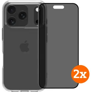 BlueBuilt Protective Cover iPhone 17 Pro Transparent +  Protège-écran de Confidentialité Lot de 2Vendu parcoolblue