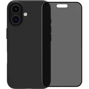 BlueBuilt Back Cover iPhone 16 Noir + Protège-écran avec Filtre de Confidentialité Verre pas cher