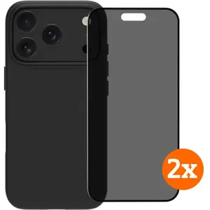 BlueBuilt Protective Cover avec MagSafe iPhone 17 Pro Noir Transparent + Protège-écran de Confidentialité Lot de 2Vendu parcoolblue