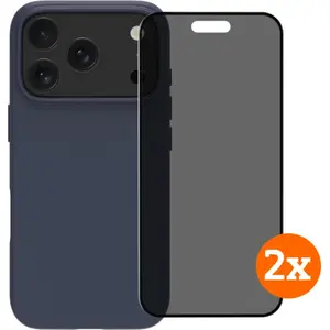 BlueBuilt Protective Cover avec MagSafe iPhone 17 Pro Bleu Transparent + Protège-écran de Confidentialité Lot de 2Vendu parcoolblue