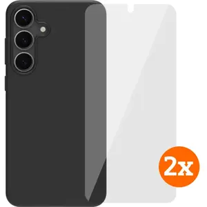 BlueBuilt Samsung Galaxy S25 Plus Back Cover Noir + Protège-écran Verre Lot de 2Vendu parcoolblue