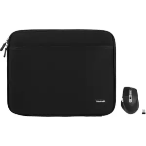 BlueBuilt Housse pour PC Portables Largeur 33 cm 14 Pouces S Noir + Maximus Souris pas cher