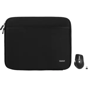 BlueBuilt Housse pour PC Portables Largeur 37 cm 15-16 Pouces M Noir + Maximus Souris pas cher