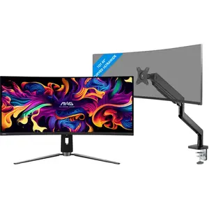 MSI MAG 341CQP QD-OLED + BlueBuilt Bras d'Écran PC Vérin à Gaz pour 1 ... pas cher