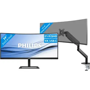 Philips 3000 Series 34B2U3600C/00 Incurvé + BlueBuilt Bras d'Écran PC ... pas cher