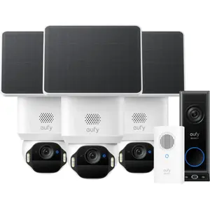 eufy SoloCam E42 3-Pack + Video Doorbell E340 + Chime  pas cher