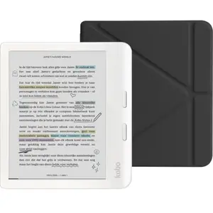 Kobo Libra Colour Blanc + BlueBuilt Book Case Noir pas cher