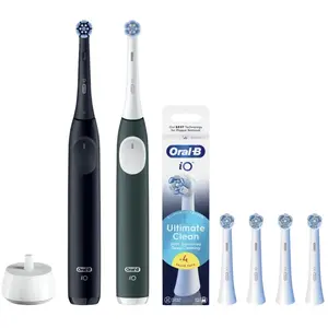 Oral-B iO 2 Lot de 2 Noir et Vert Value Pack pas cher