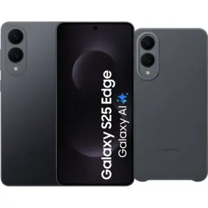 Samsung Galaxy S25 Edge 512 Go Noir 5G + Samsung Kindsuit Back Cover N... pas cher