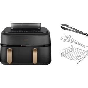 Philips 5000 Series Dual Basket NA552/00 + Set de Cuisson Double Nivea... pas cher