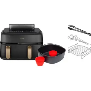 Philips 5000 Series Dual Basket NA552/00 + Set de Cuisson Double Nivea...