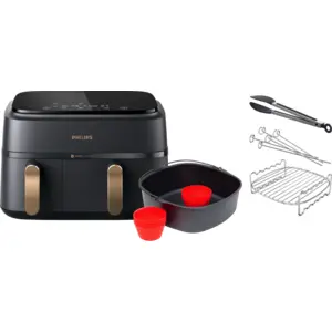 Philips 3000 Series Dual Basket NA352/00 + Set de Cuisson Double Nivea... pas cher