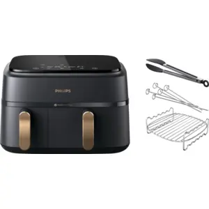 Philips 3000 Series Dual Basket NA352/00 + Set de Cuisson Double Nivea... pas cher