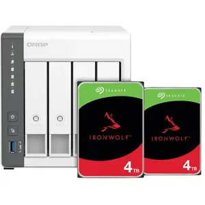 QNAP TS-433-4G + Seagate Ironwolf 8 To (2 x 4 To) pas cher