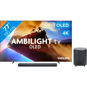 Philips Ambilight 77'' OLED760 4K (2025) + JBL Bar 500 M2 Noir