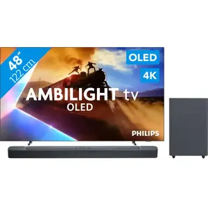 Philips Ambilight 48'' OLED760 4K (2025) + JBL Bar 2.1 Deep Bass M2 No... pas cher