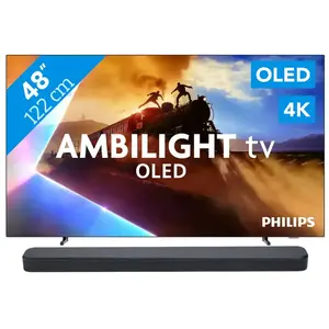 Philips Ambilight 48'' OLED760 4K (2025) + JBL Bar 300 M2 Noir pas cher