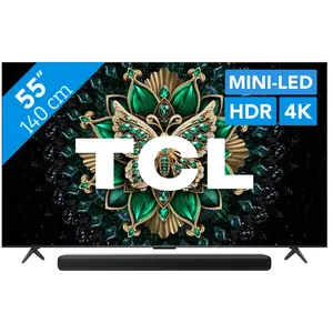 TCL 55" QD Mini-LED C61K 4K (2025) + TCL S45H 2.0 Barre de Son pas cher