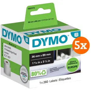 DYMO LabelWriter Étiquette d'Adresse 36 x 89 mm Lot de 5 pas cher