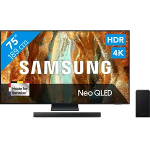 Samsung 75" Neo QLED QN73F 4K (2025) + Samsung HW-B750F (2025) pas cher
