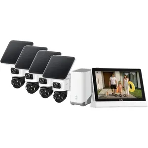EufyCam S4 Lot de 4 + HomeBase 3 + Smart Display E10 pas cher