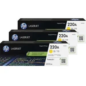 HP 220A LaserJet Toner Jaune (3 Pièces) pas cher
