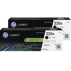 HP 220A LaserJet Toner Noir (2 Pièces) pas cher