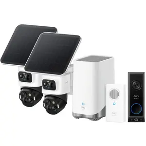 EufyCam S4 Lot de 2 + HomeBase 3 + Video Doorbell E340 + Chime pas cher