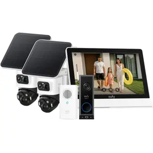 EufyCam S4 Lot de 2 + HomeBase 3 + Video Doorbell E340 + Smart Display... pas cher