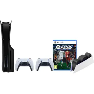 Sony PS5 Slim Disc Edition + FC 26 + Façades Noir + Manette Supplément...