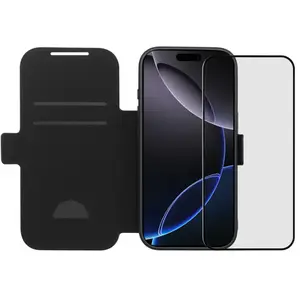 BlueBuilt Apple iPhone 17 Pro Book Case Cuir Noir + BlueBuilt iPhone 1... pas cher