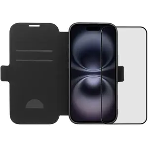 BlueBuilt Apple iPhone 17 Book Case Cuir Noir + BlueBuilt iPhone 17 Pr... pas cher