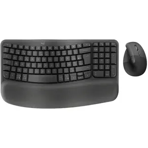 Logitech Wave Keys Clavier Ergonomique Sans Fil + Logitech Lift Souris... pas cher