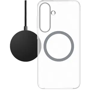 BlueBuilt Qi2 Chargeur Sans Fil 15 W Noir + S25 Plus Back Cover avec Aimant Transparent pas cher