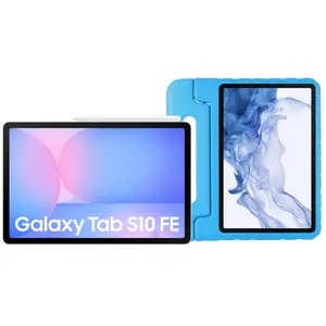 Samsung Galaxy Tab S10 FE 10,9 Pouces 256 Go Wifi Bleu Clair + Just in Case Kids Cover Bleu pas cher
