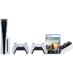 Sony PlayStation 5 Slim Disc Edition + Battlefield 6 + Manette Supplém... pas cher