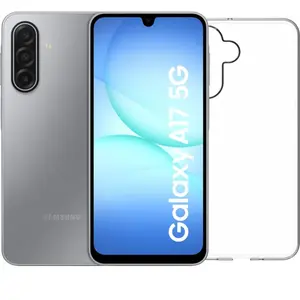 Samsung Galaxy A17 128 Go Gris 5G + BlueBuilt Back Cover Transparent pas cher