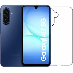 Samsung Galaxy A17 128 Go Bleu 5G + BlueBuilt Back Cover Transparent pas cher