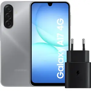 Samsung Galaxy A17 128 Go Bleu 4G + Samsung Chargeur 25 Watts Noir pas cher