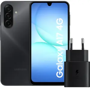 Samsung Galaxy A17 128 Go Noir 4G + Samsung Chargeur 25 Watts Noir pas cher