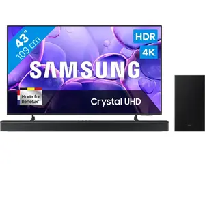 Samsung 43" Crystal UHD U8070F (2025) + Samsung HW-B750F Noir pas cher
