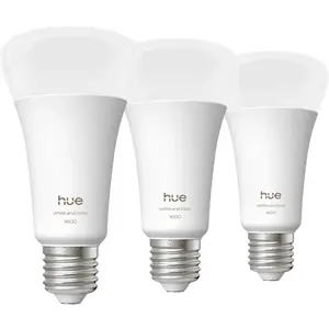 Philips Hue A67 White and Color 1600lm E27 Lot de 3 pas cher
