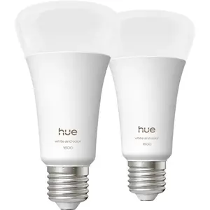 Philips Hue A67 White and Color 1600lm E27 Lot de 2 pas cher