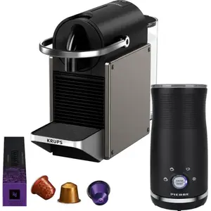 Krups Nespresso Pixie XN306T + Pierre Mousseur à Lait pas cher
