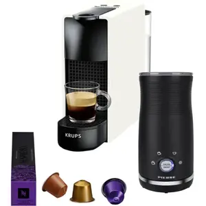Krups Nespresso Essenza Mini XN1101 Blanc + Pierre Mousseur à Lait pas cher