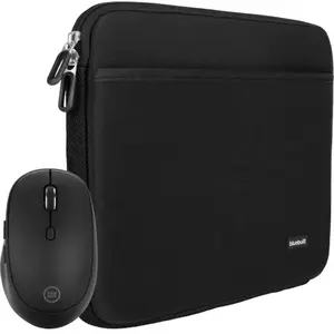 BlueBuilt Housse pour PC Portables 33 cm 14 Pouces M Noir + Tradendum Souris