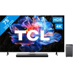 TCL 75" LED P61K 4K (2025) + TCL S55H 2.1 Barre de Son pas cher