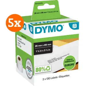 DYMO LabelWriter Étiquette de Bagage 28 x 89 mm 260 Pièces Lot de 5 pas cher